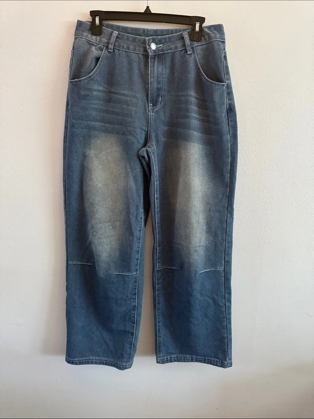 Nvfelix Women's Straight Leg Loose Denim Jeans Boyfriend Pants size Medium